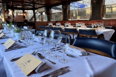 A table set up in the lounge